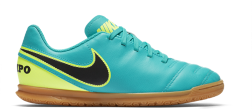 Nike Clear Jade Junior Tiempo Rio Indoor Soccer Shoe - Nike Jr Tiempo Rio Iii Ic - Jade / Black (500x500), Png Download