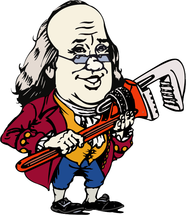 Ben Franklin - Benjamin Franklin Plumbing (647x746), Png Download