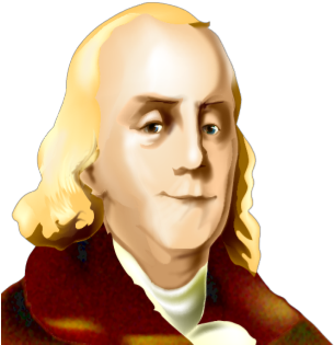 Benjamin Franklin (352x352), Png Download