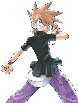 Gary Gary Oak Could Never Be That Badass Meet Green, - Pokemon Gary And May (313x410), Png Download