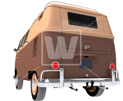 Vintage Camper Rear Png - Samba (550x366), Png Download