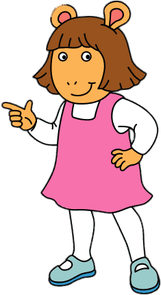 Arthur's Sister Dw - Arthur Characters Dw (386x440), Png Download