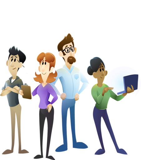 The Developer - Cartoon Team (453x517), Png Download