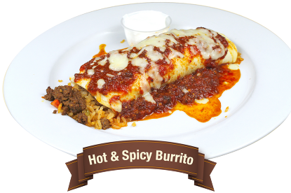 Chimichangga Hot & Spicy Burrito - Spice (441x415), Png Download