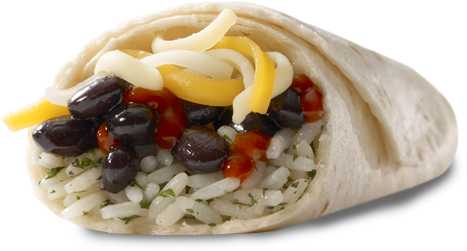 Black Bean Burrito - Fresco Black Bean Burrito (610x484), Png Download