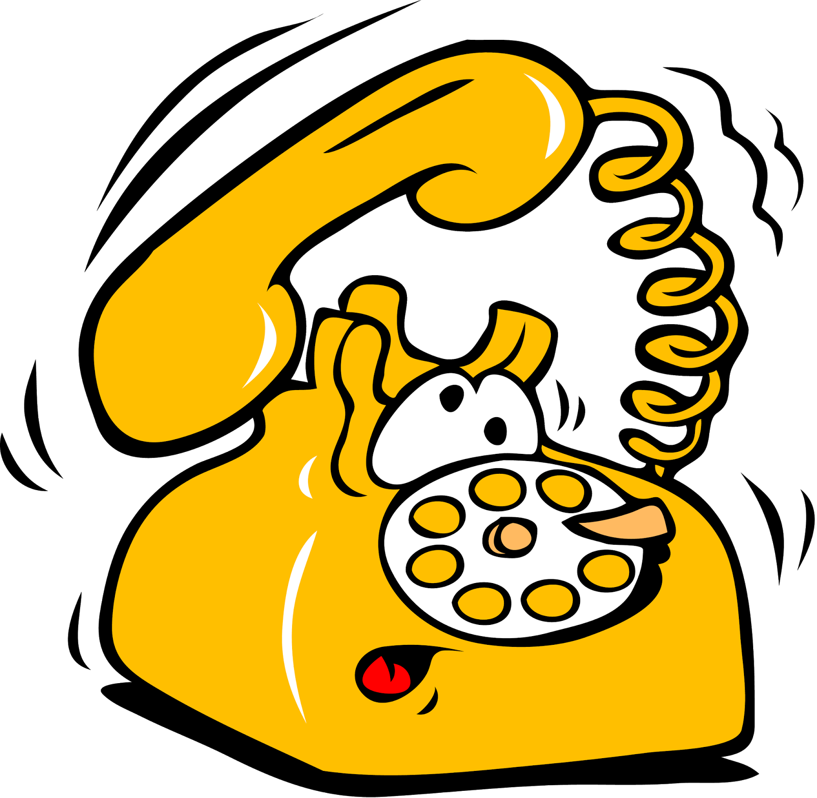 Cartoon Telephone (1600x1563), Png Download
