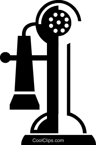 Antique Phone Royalty Free Vector Clip Art Illustration - Illustration (319x480), Png Download