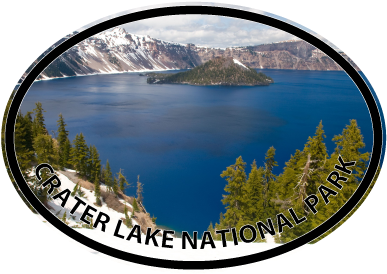 Crater Lake In Winter - Crater Lake (407x297), Png Download