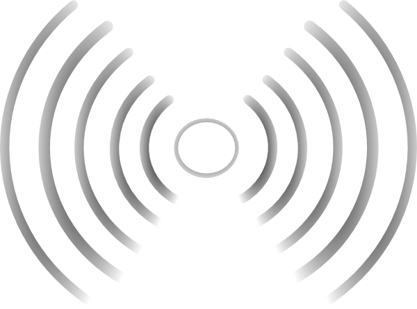 Radio Waves White Png (600x445), Png Download