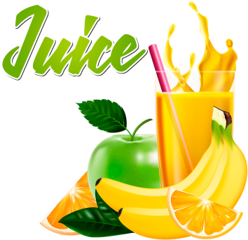 A Real Glass Of Juice With Fruit And A Splash, Uice, - Real Juice (360x360), Png Download