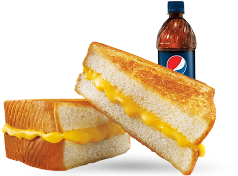 Grilled Cheese Sandwich - Pepsi - 20 Fl Oz Bottle (560x420), Png Download