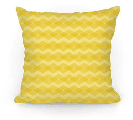Yellow Zig Zag Pattern Pillow - Cushion (484x484), Png Download