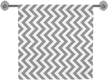 Chevron Zigzag Black & White Transparent Bath Towel - Koleksiyon Dervish Zigzag Siyah Mat Altın 6 Lı Çay (500x500), Png Download