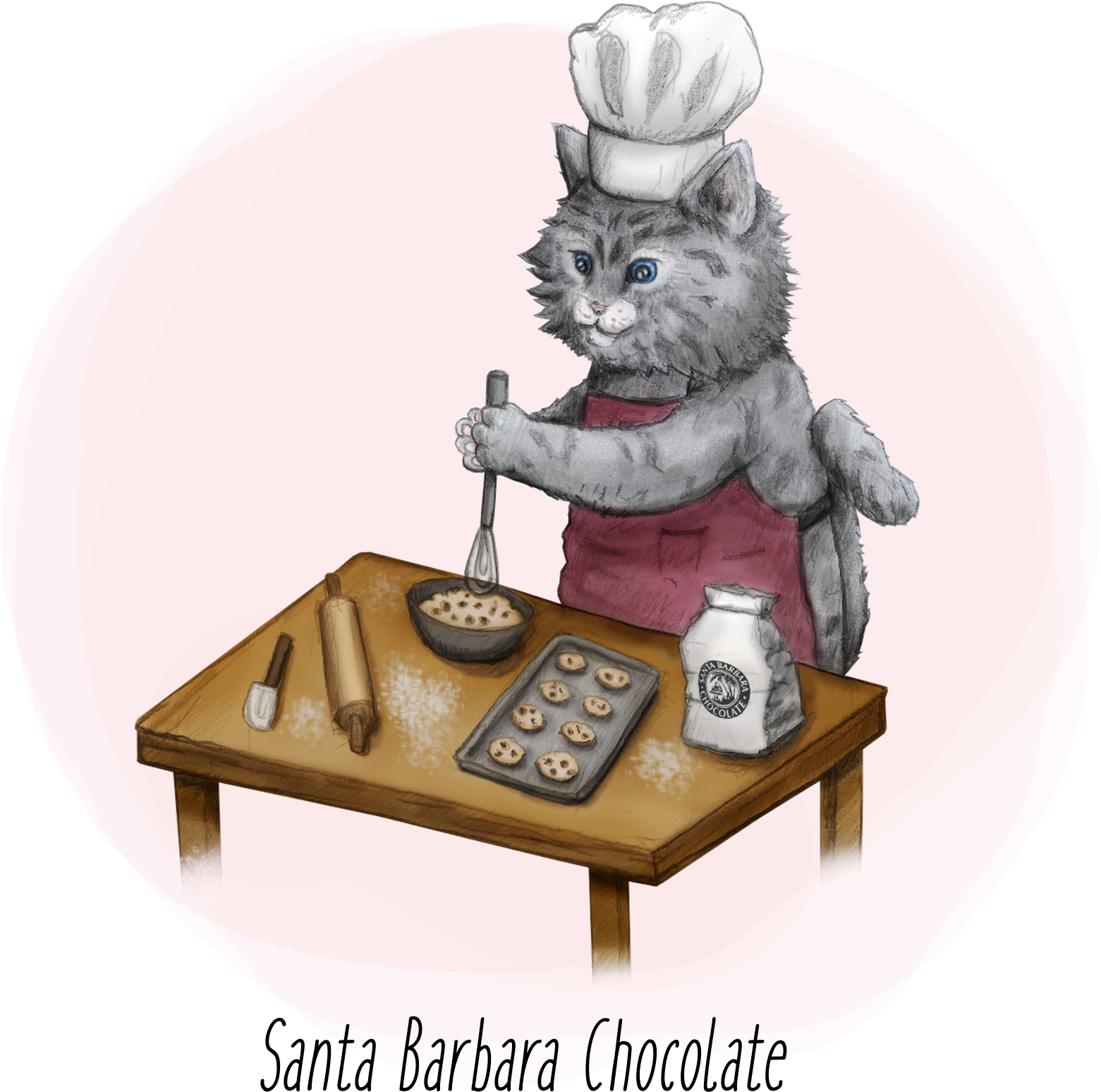 Chef Kitty Uses Professional Chocolate Organic - Chocolate (2000x2000), Png Download