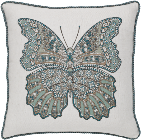 Elaine Smith Mariposa Lagoon Corded Pillow (800x800), Png Download
