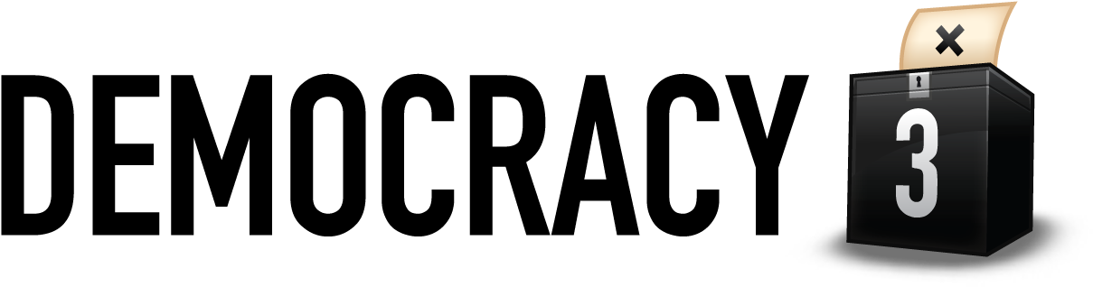 Democracy 3 Logo Png (1280x410), Png Download