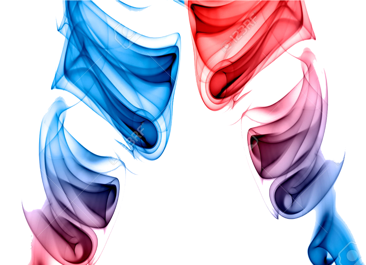 White Background Blue And Red Smoke (1300x866), Png Download