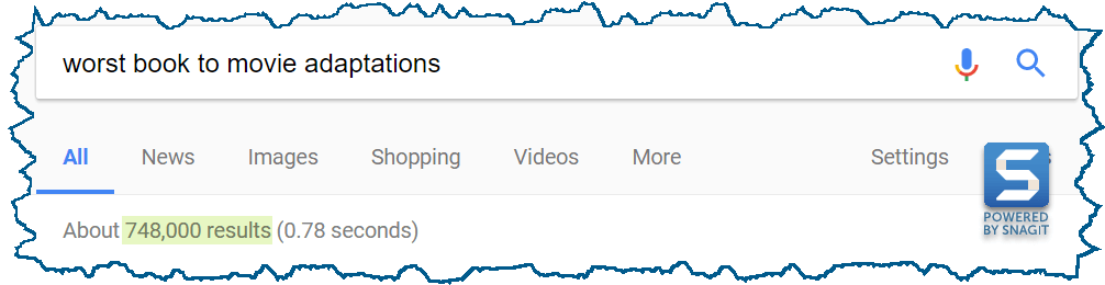 Google Search Bar, Worst Book To Movie Adaptation - Google (1011x273), Png Download