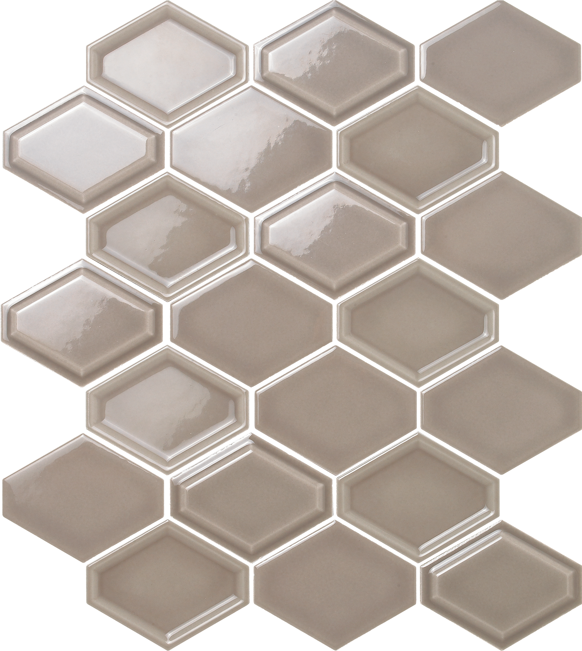 Anatolia Tile Mosaics Biscuit Convex Loft Glossy - Nova Hex Tierra Sol Tile (1961x2203), Png Download