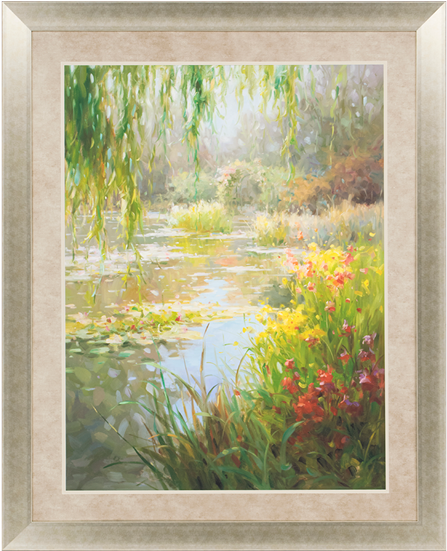 Willow And Lilies - Picture Frame (550x550), Png Download