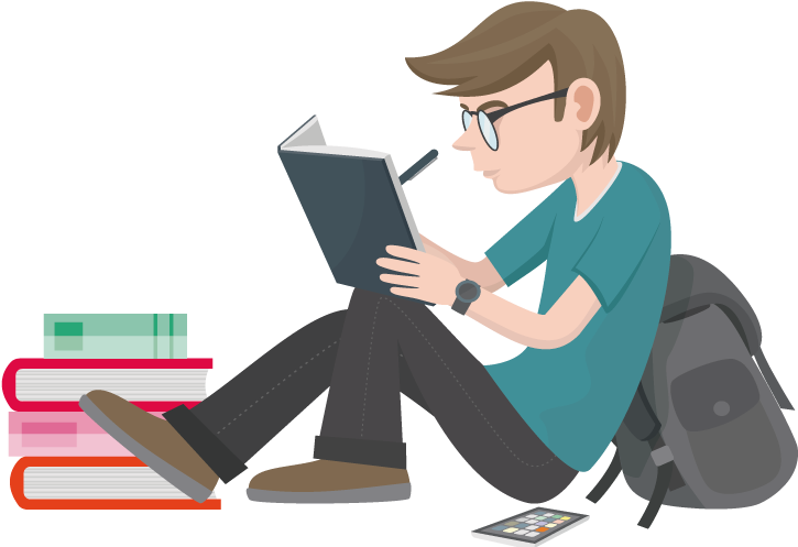 Student Writing A Book (750x500), Png Download