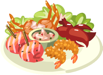 Seafood Platter - Seafood Clipart Png (358x358), Png Download