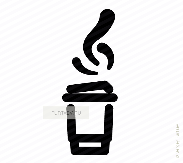 Vector Icon Of Take Out Cup With Hot Beverage - Drink (620x553), Png Download