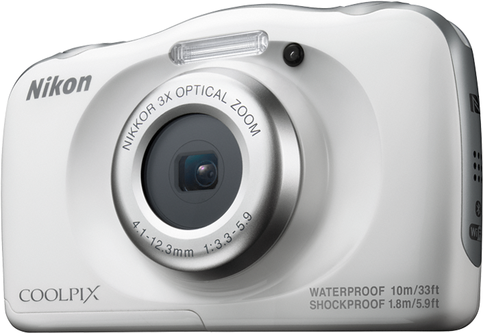 Coolpix W100 - Nikon Coolpix W100 White Digital Camera (874x742), Png Download