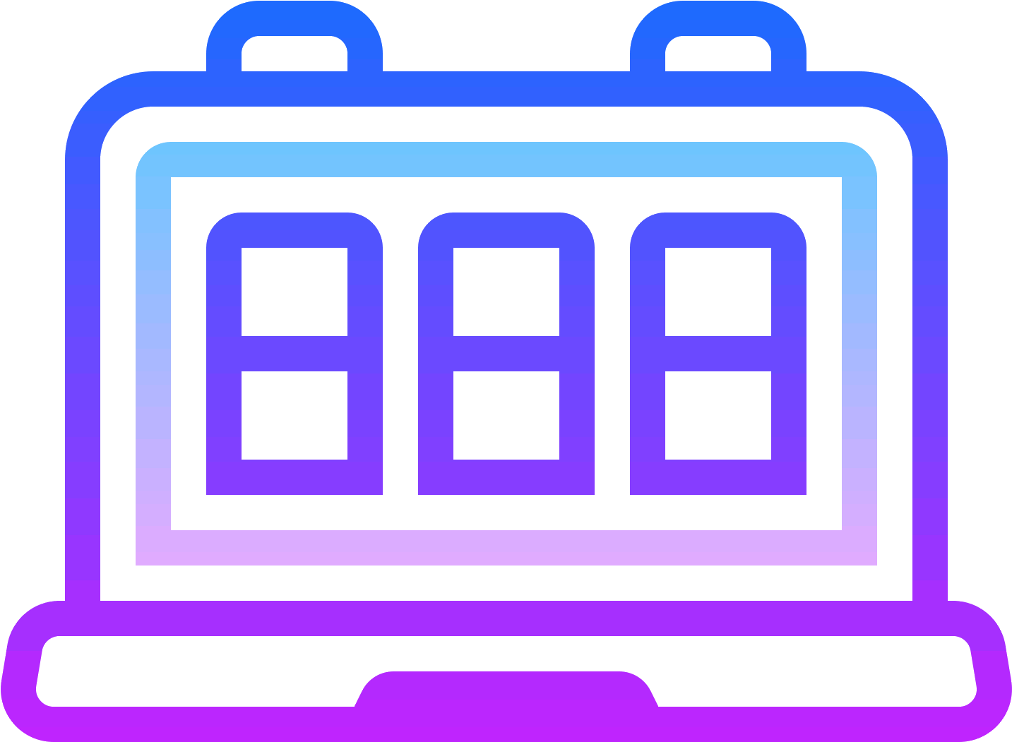 There Are Three Small, Vertically Placed Rectangles - Cursos Vector Icono (1600x1600), Png Download