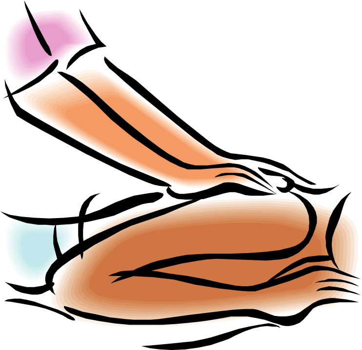 Massage Therapy Clip Art - Back Massage Clip Art (750x725), Png Download