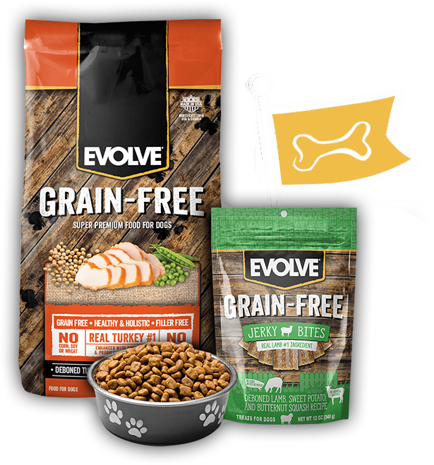 Dry Dog Food Wet Dog Food Dog Treats - Evolve Grain Free Deboned Salmon, Sweet Potato (615x659), Png Download