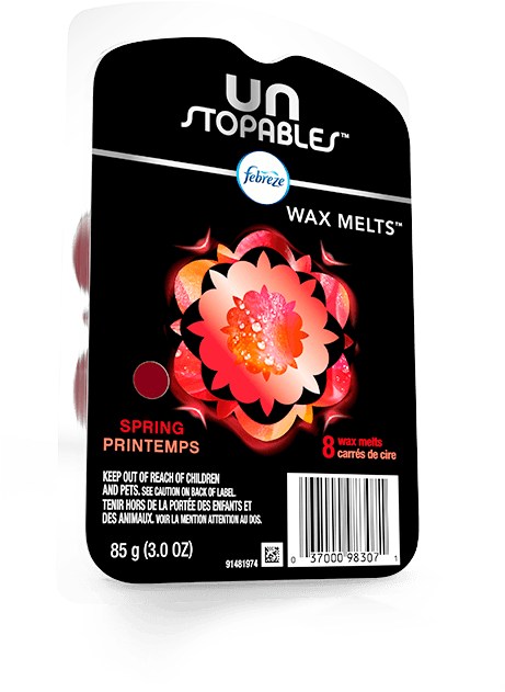 Febreze Unstopables Spring Wax Melts (8 Melts, 90ml) (460x703), Png Download
