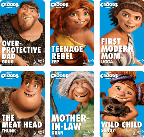 The Film Also Boasts An Excellent Cast Of Vocal Talent - Nombre De Los Croods (500x478), Png Download