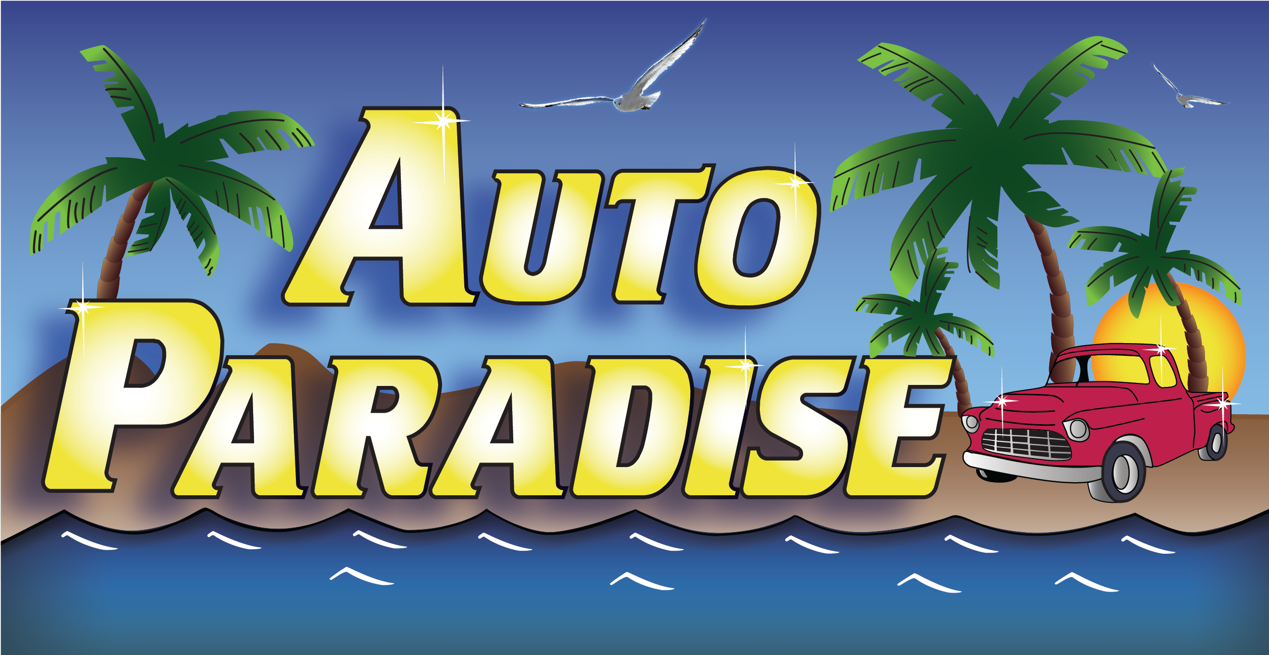 Auto Paradise Car Wash - Muscle Car (2702x1487), Png Download