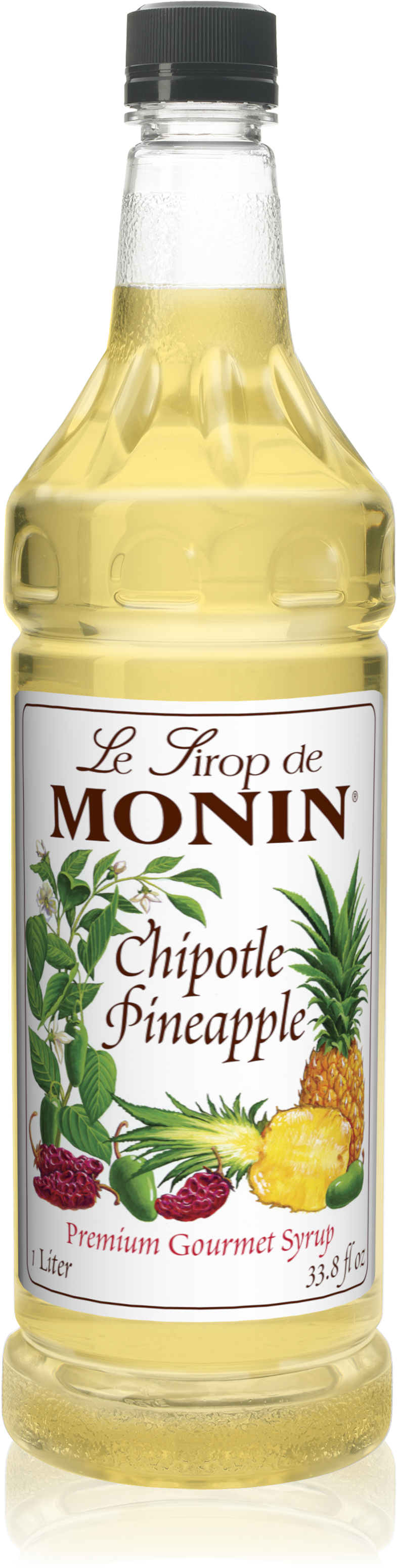 1l Chipotle Pineapple Syrup - Monin Chipotle Pineapple Cocktail Syrup - 1 L Bottle (825x3154), Png Download