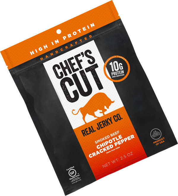 Real Steak Jerky - Chef's Cut Chipotle Cracked Pepper Real Steak Jerky (600x660), Png Download