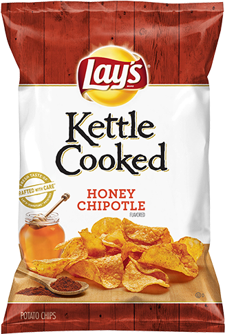 Lay's® Kettle Cooked Honey Chipotle - Lay's Potato Chips Kettle Cooked Sea Salt (334x483), Png Download