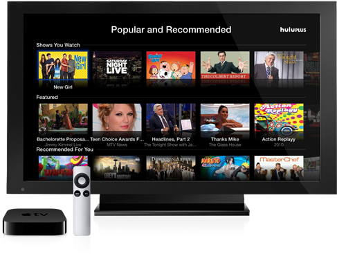Apple Tv Gains Subscription Streaming Option Via Hulu - Hulu On A Tv Screen (600x427), Png Download