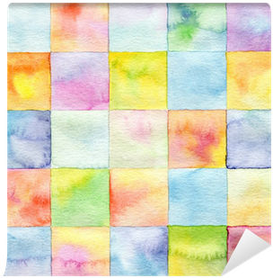 Abstract Square Watercolor Painted Background Wall - Painting (400x400), Png Download