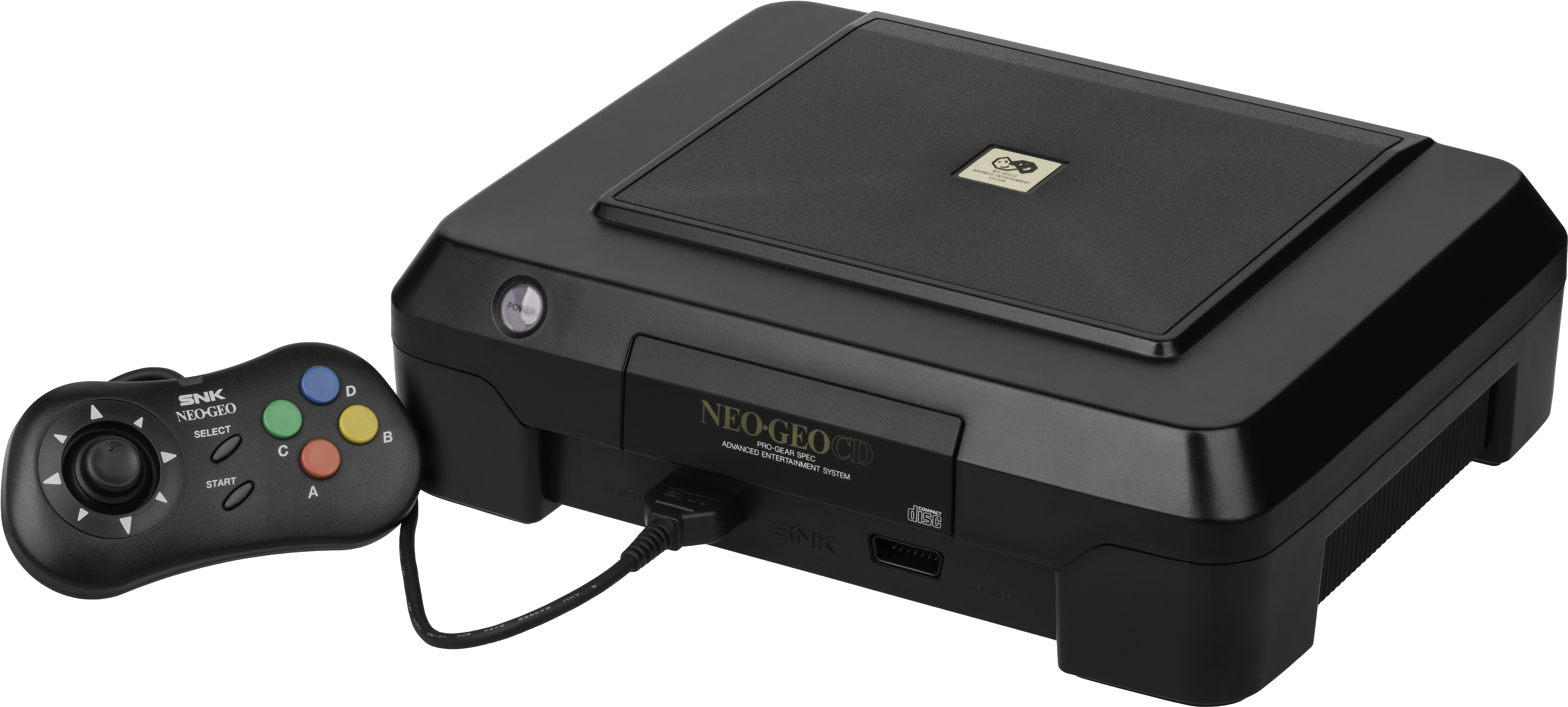 Neo Geo Cd Frontloader Wcontroller Fl - Neo Geo Cd Front Loading (5910x2850), Png Download