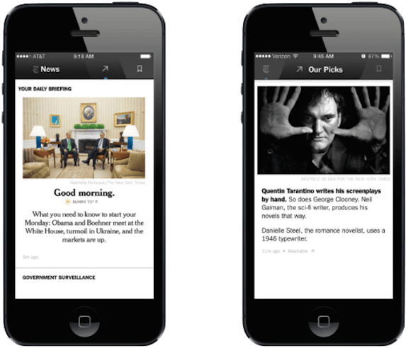 New York Times Launching A Staff Curated Version Of - New York Times News On Iphone (704x503), Png Download