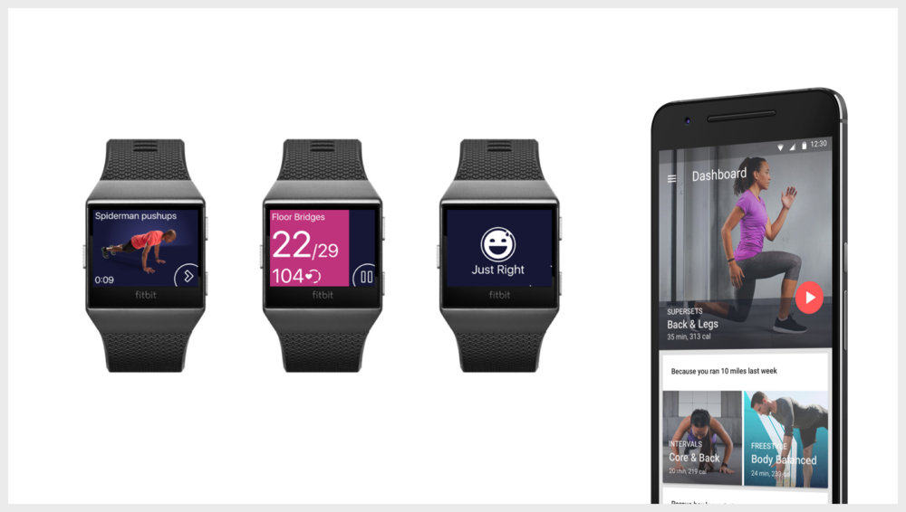 Fitbit Mock 3 - Buy Now! Fitbit Ionic Charcoal/smoke Gray (1000x566), Png Download