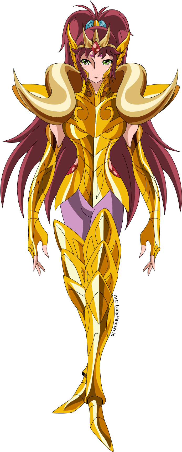 Aries No Raki No Cap By Ladyheinstein-d7b38dd - Aries Saint Seiya Omega (747x1712), Png Download