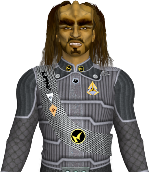 Klingon Rankpins And Combadge M4v4 - Klingon Combadge (575x600), Png Download