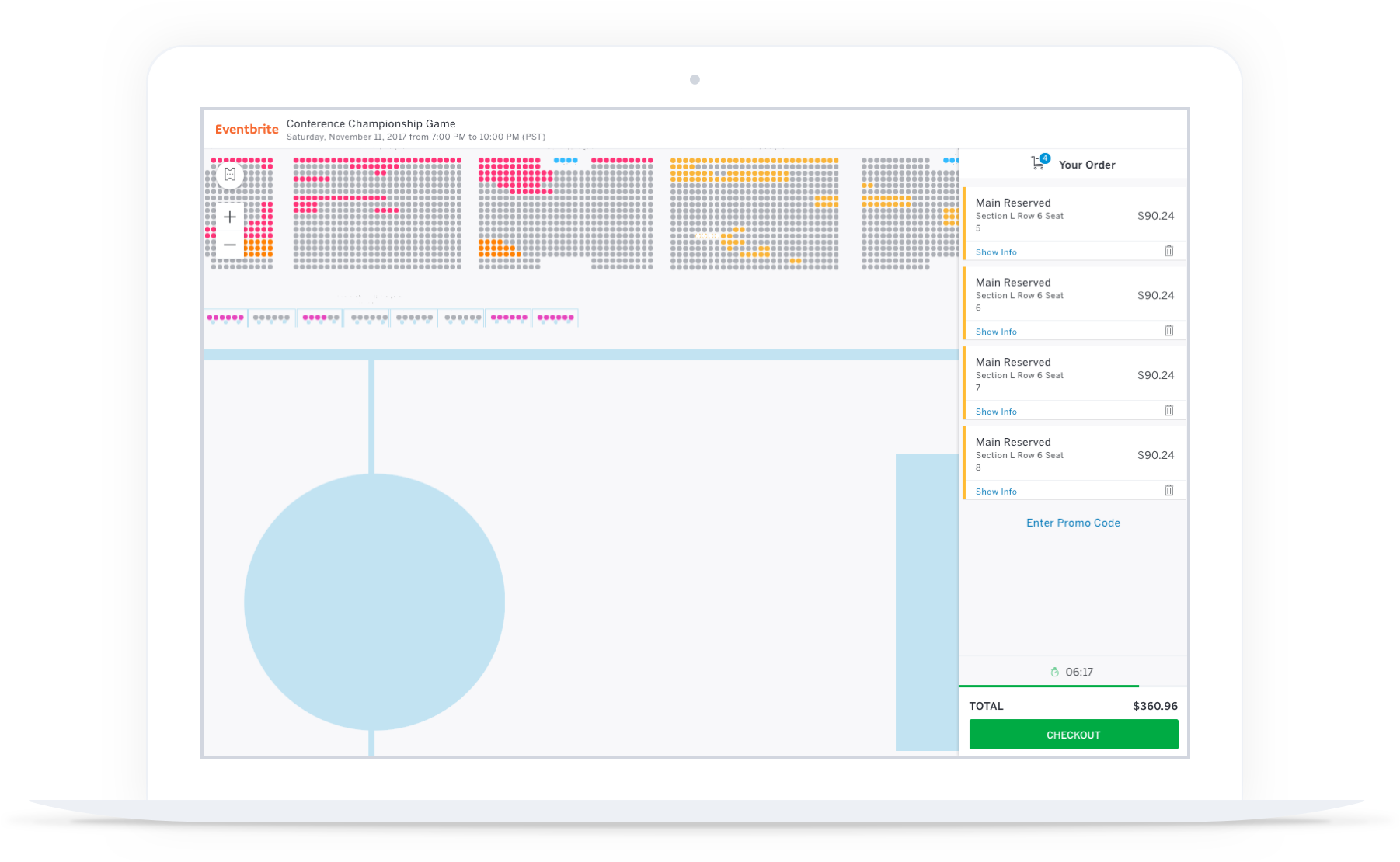 Give Attendees The Experience They're Paying For - Eventbrite Reserved Seating (1802x1110), Png Download