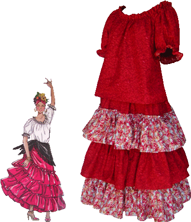 Mexican Fiesta Folk Costume - Traditional Mexican Dresses Transparent (450x450), Png Download