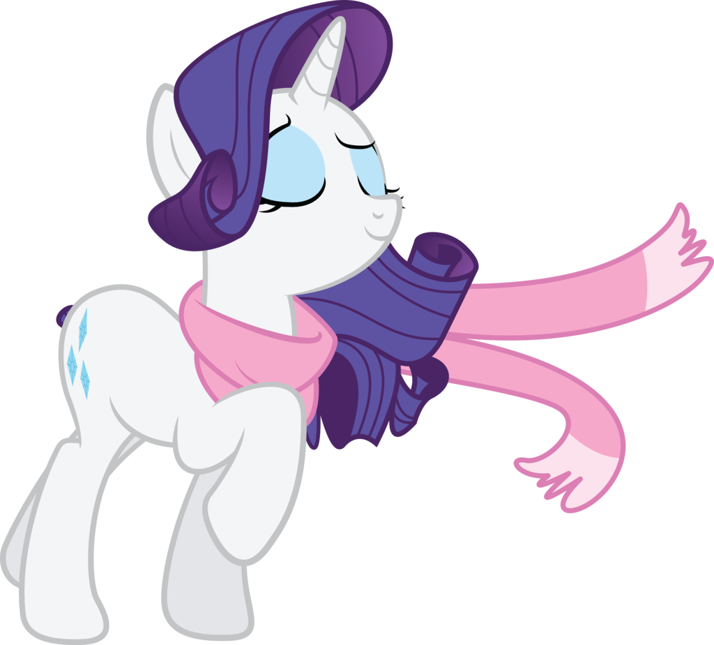 Rarity Windy N Pretty By Quanno3-d5m0 - Pony Wearing A Scarf (1024x924), Png Download