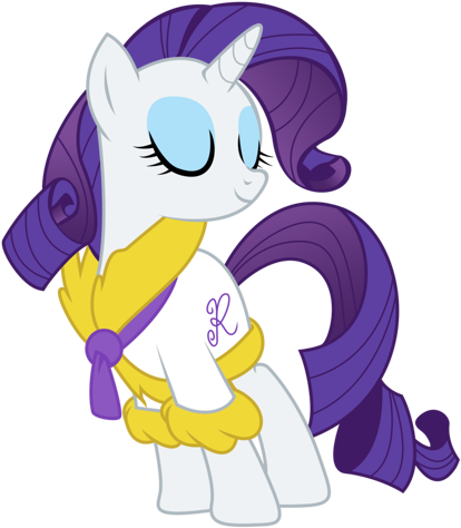 Fanmade Rarity In A Bathrobe Vector By Kooner01-d46b147 - My Little Pony Rarity Robe (415x480), Png Download