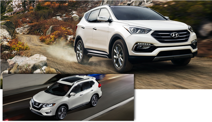 2017 Nissan Rogue - Santa Fe Hyundai 2018 (900x530), Png Download