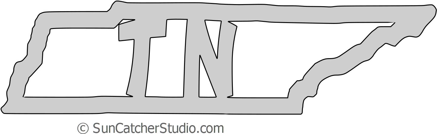 Tennessee Map Shape Text, Outline Scalable Vector Graphic - Scalable Vector Graphics (1500x476), Png Download
